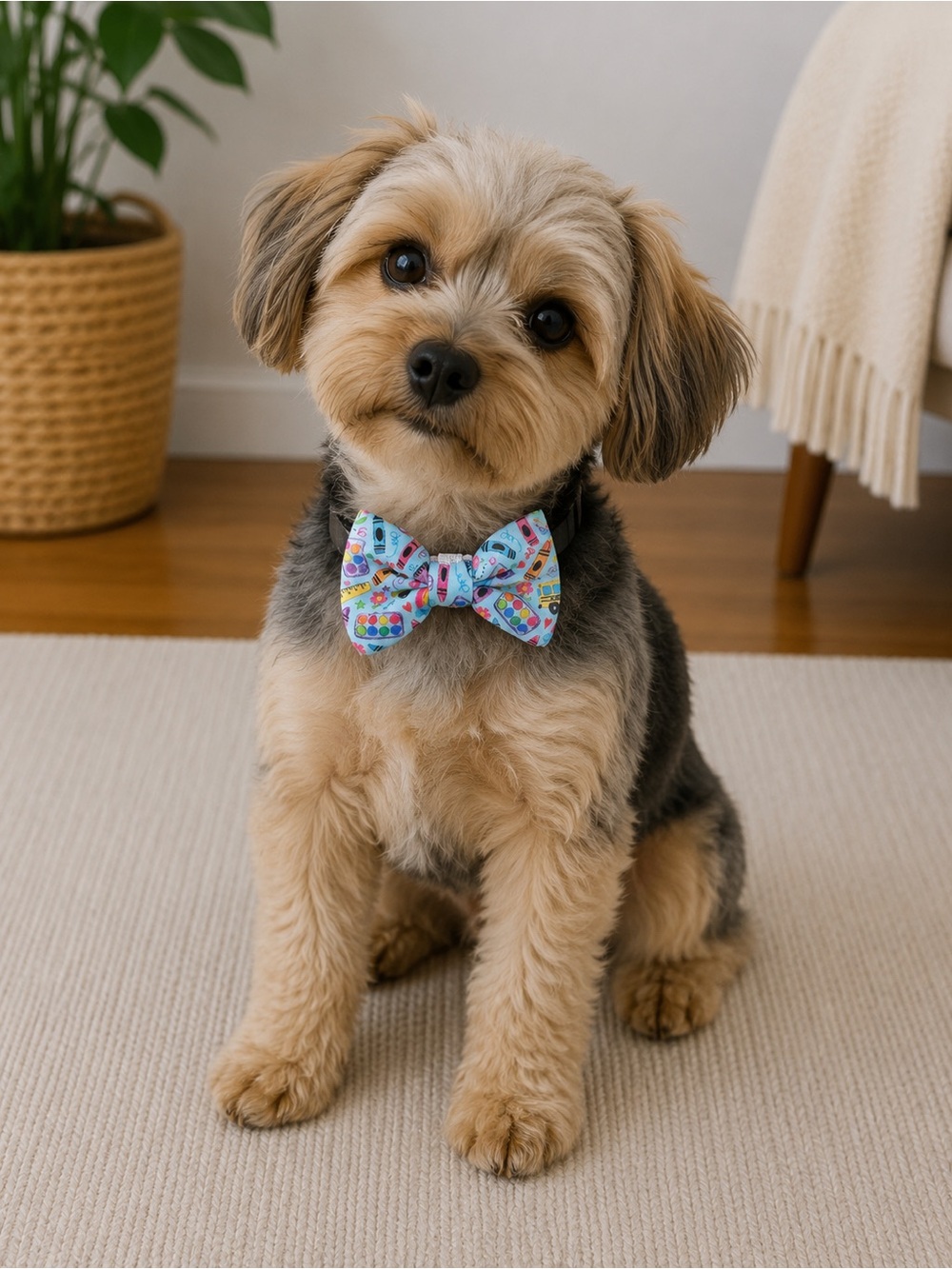 Griffy & Drake Back to School Dog Bow Tie Small 3.5 Inch NWT